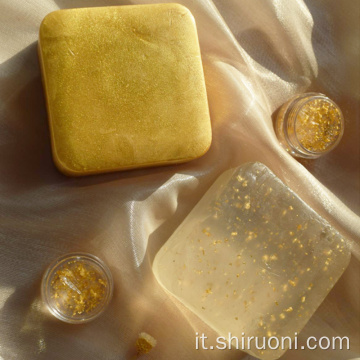 Sapone da bagno per viso fatto a mano in oro puro 24k lucido